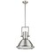 CHLOE Lighting IRONCLAD Industrial-style 1 Light Brushed Nickel Ceiling Mini Pendant 16" Shade